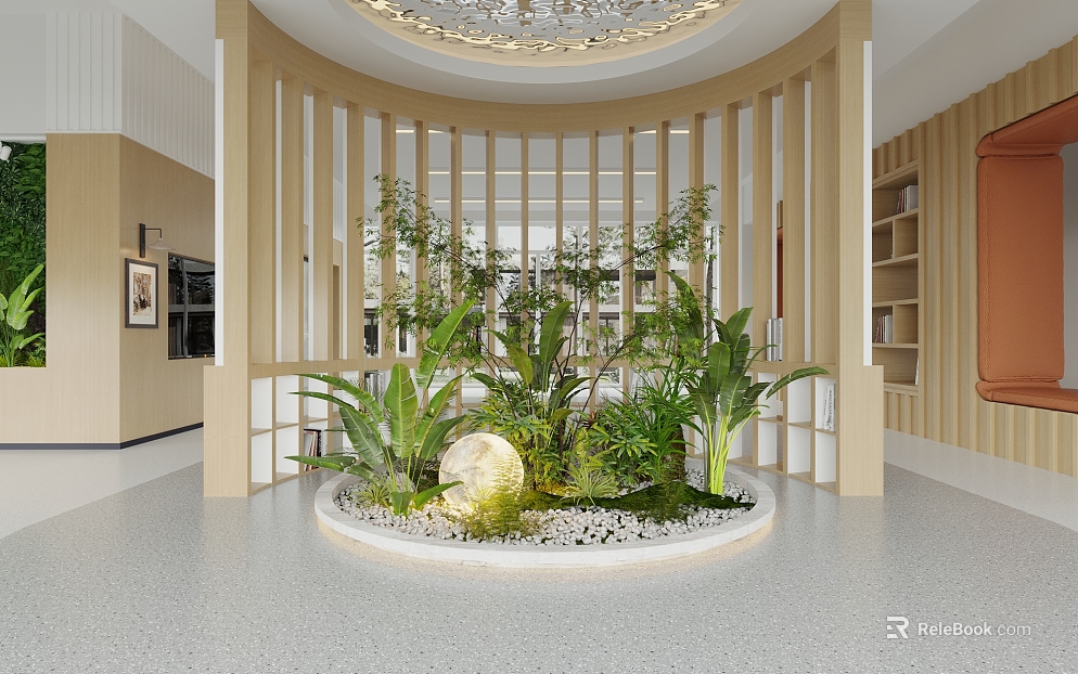 Modern shallow log grille indoor landscaping partition texture