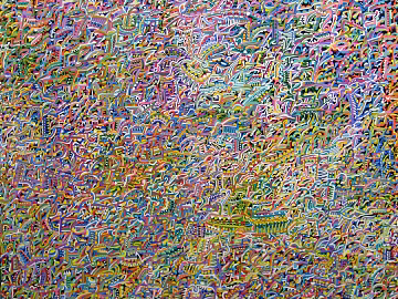 modern abstract painting 3d model
