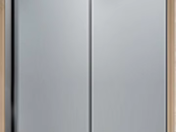 Silver gray metal elevator door 3d model