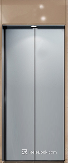 Silver gray metal elevator door texture