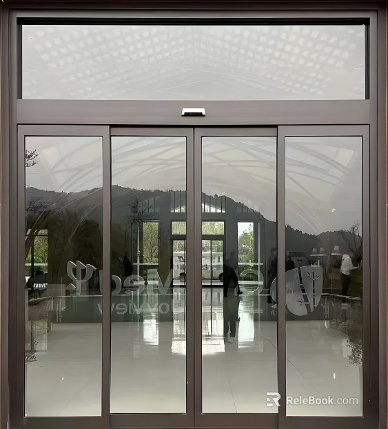 Modern glass door texture