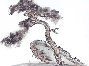 Ancient Tree Decorative Painting texture (ID:ffaaf0311)