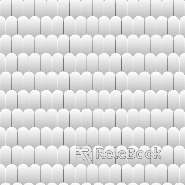 Feather Brick White Mosaic Feather Seamless texture