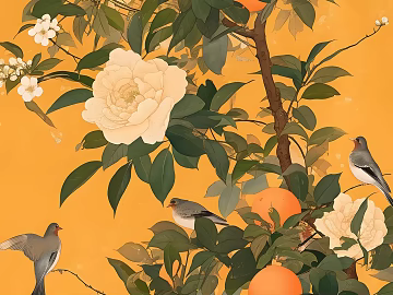 flower-and-bird painting texture (ID:ffach797946)