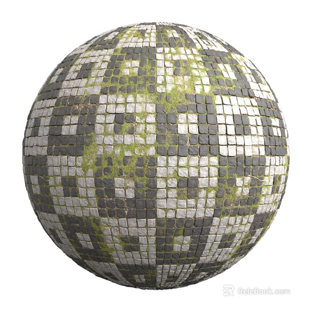 Grass-planting Brick PBR texture