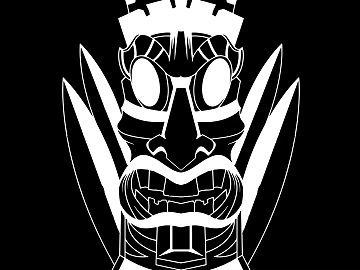 Tattoo black and white mask pattern texture pattern graphics (ID:ffach092134)
