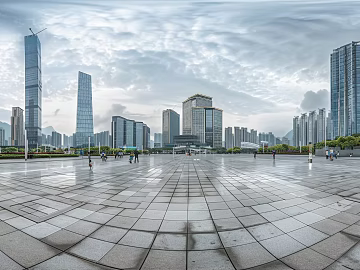 City Outdoor Square Skyline Panoramic HDR texture (ID:ffach824255)