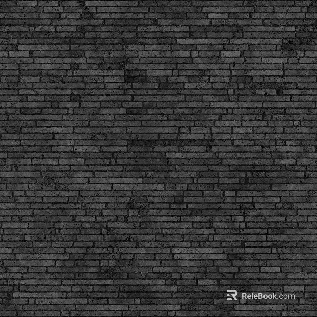 Dark gray brick wall indoor and outdoor wall material texture