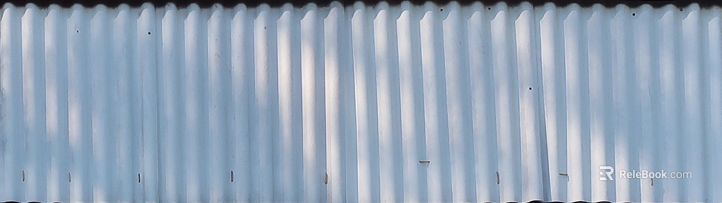 White corrugated color steel tile roof exterior wall texture
