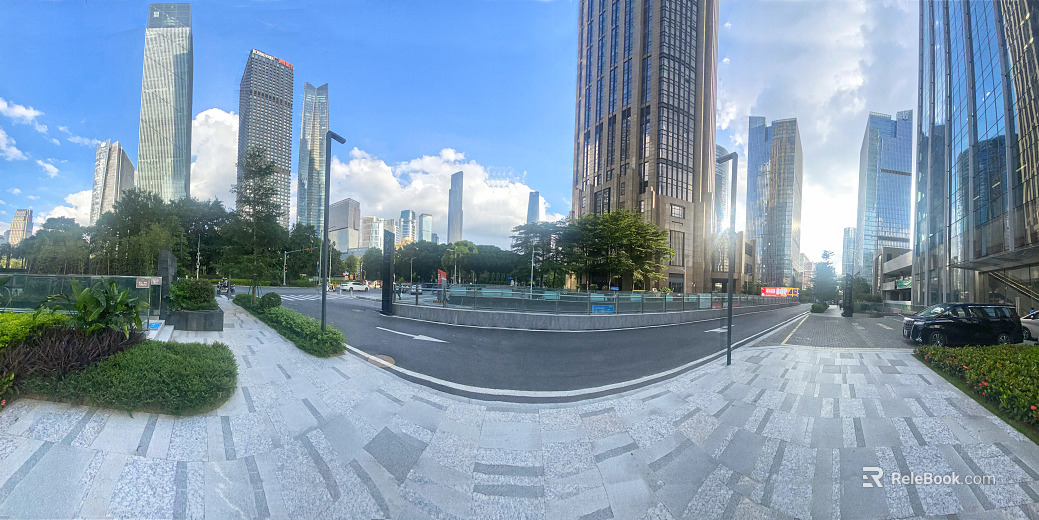 day view panorama of hdr city center texture