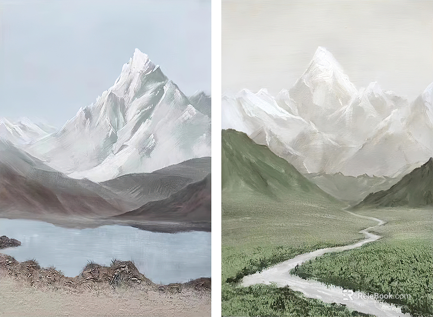 landscape painting texture