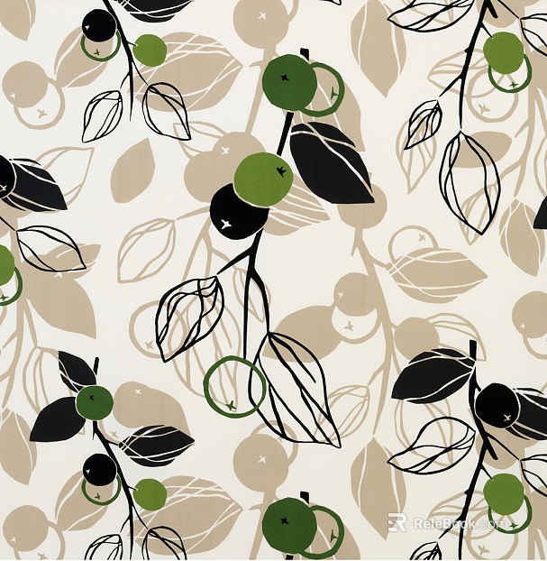 Rice White Bottom Plant Pattern Wallpaper texture