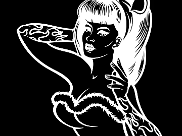 Tattoo black and white mask pattern texture (ID:ffach014184)