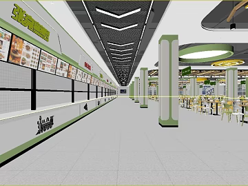Modern style food plaza dining space texture (ID:ffaeh005324)