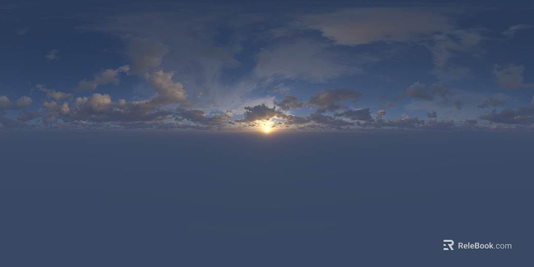 Sunrise Sunset Cloudy Blue Sky Landscape Landscape HDR texture