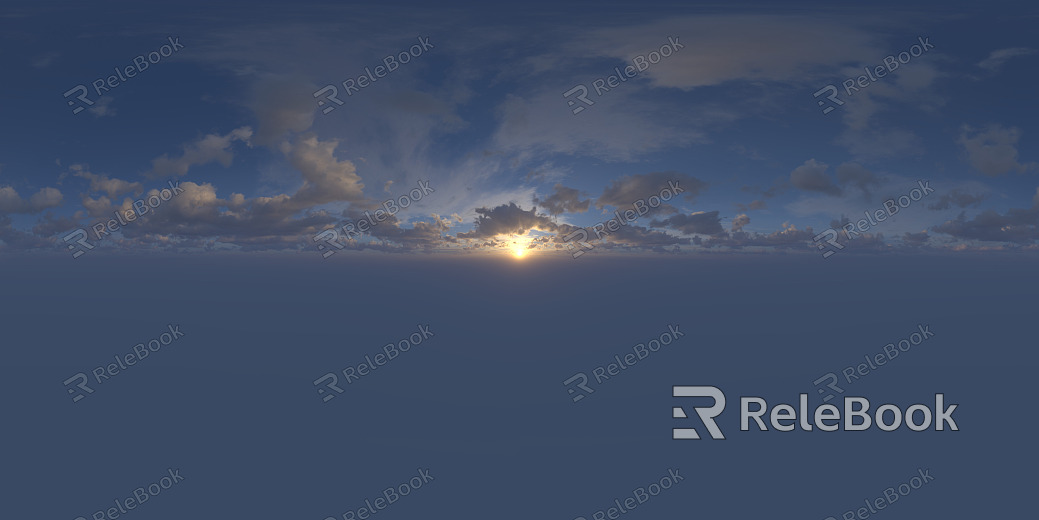 Sunrise Sunset Cloudy Blue Sky Landscape Landscape HDR texture