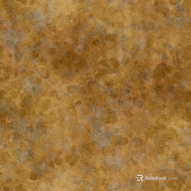 Scratches on dirty old rusty metal surface of brass texture