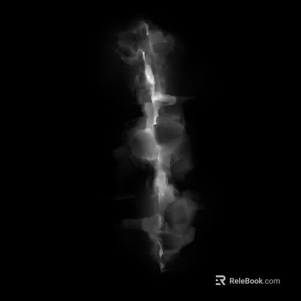 Broken crack black and white black and white bump texture