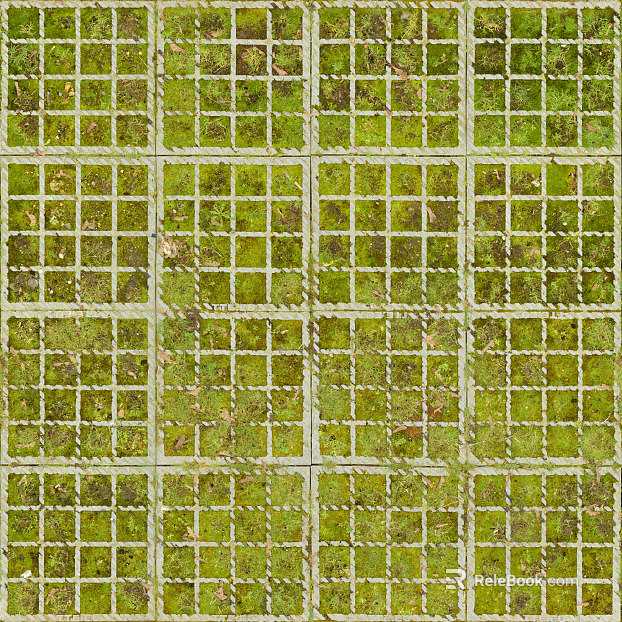 grass-planting brick texture