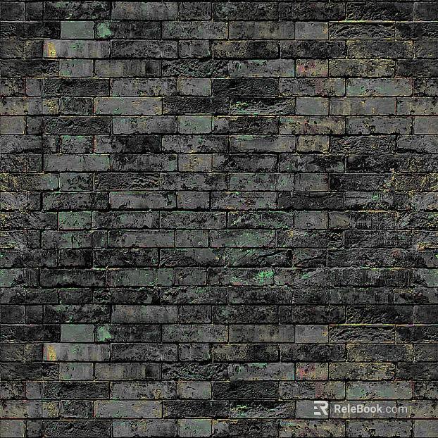 Dark gray old brick wall wall decoration texture