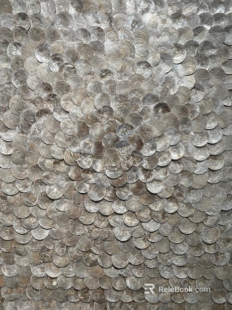 Silver gray shell mosaic wall decoration texture