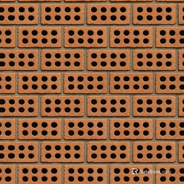 New Chinese Style Perforated Brick Red Brick Soil Brick texture