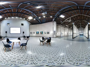Indoor Exhibition Hall Negotiation Tables and Chairs HDR texture (ID:ffach889246)