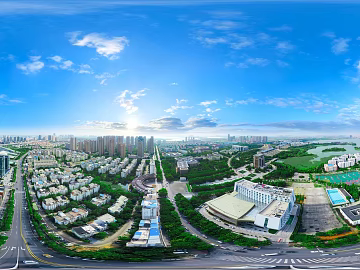 HDR city building bird's eye view panorama texture (ID:ffach647313)