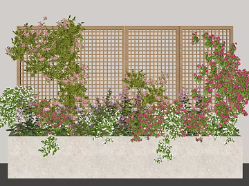 Color flower planting outdoor grid flower box texture (ID:ffaeh872834)