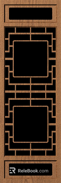 Wood carved hardware component window Chinese style texture
