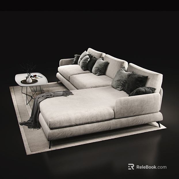 Light gray modern fabric sofa living room texture