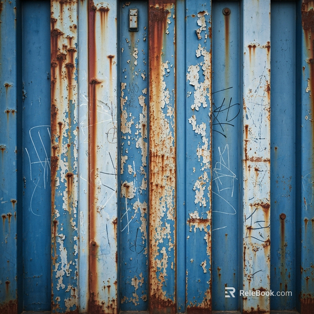 Metal scrap metal rust copper block to do old rust texture