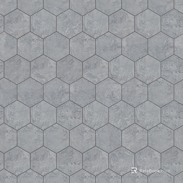 Gray hexagonal stone parquet floor tile sidewalk road ground square paving texture