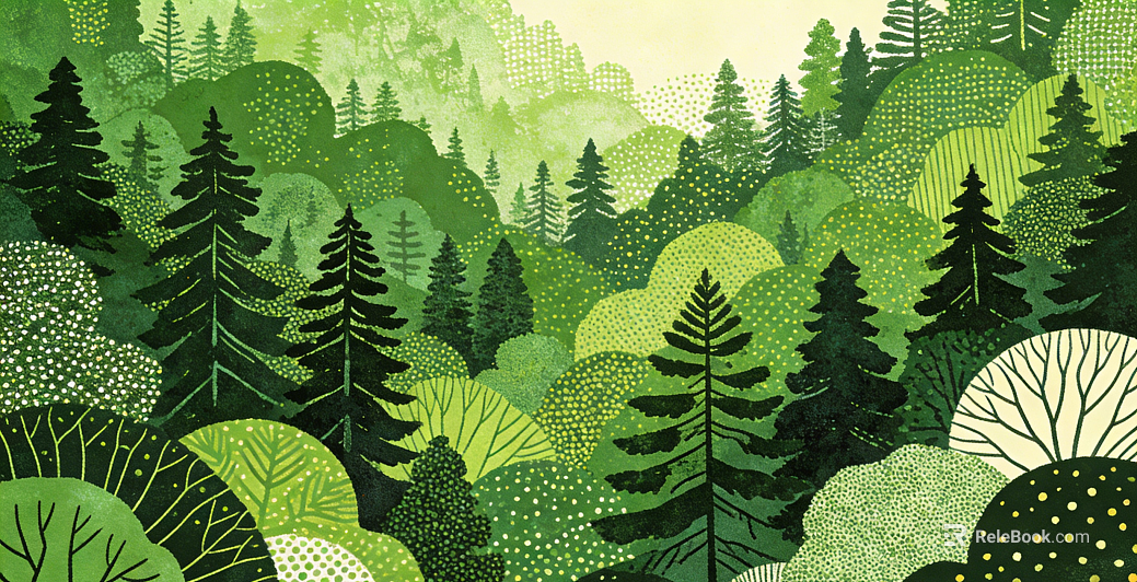 green plant decorative painting texture