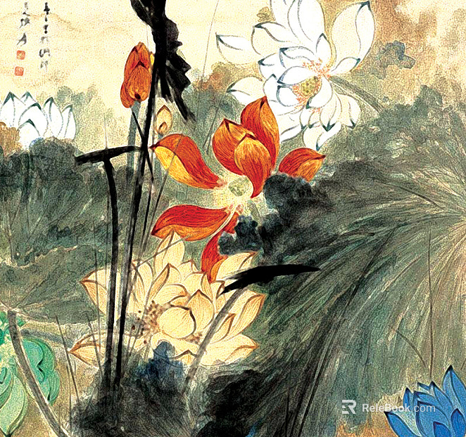 Plant painting texture