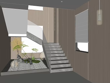 Modern light brown wood siding stairwell background texture (ID:ffaeh428951)