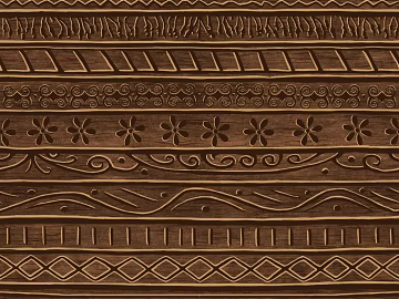 Dark Brown Ethnic Style Carved Wooden Wall Panel texture (ID:ffaeh271966)