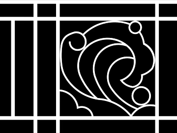 Black and White Wave Pattern Tile Interior Wall Tile texture (ID:ffaeh854289)