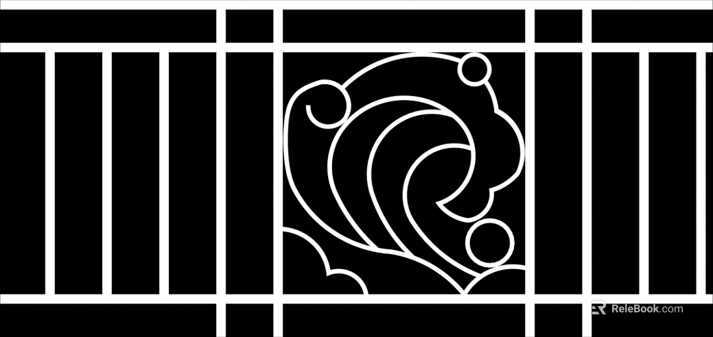 Black and White Wave Pattern Tile Interior Wall Tile texture
