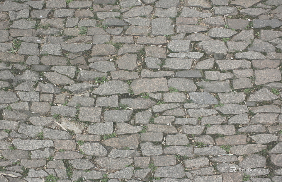 grass-planting brick texture