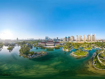 HDR City Eco Park Panorama texture (ID:ffach013803)