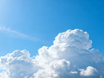 blue sky and white clouds 3d model