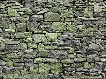 Green Planting on Cultural Stone Wall texture (ID:ffagg24679)