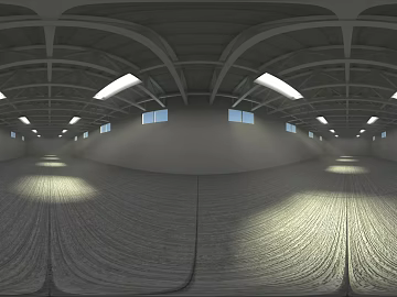 Indoor Clean Parking HDR 3d model