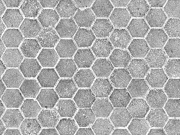 Grey cement hexagonal brick courtyard ground texture (ID:ffaeh761276)