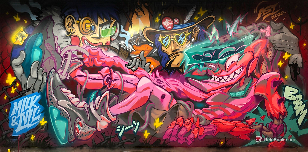 cartoon painting texture