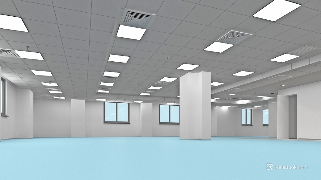 Light blue floor paint office space ground texture