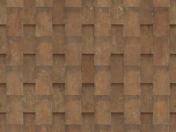 Vintage red-brown shingle roof pavement texture (ID:ffaeh687939)