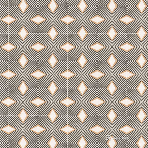 Retro geometric pattern floor tiles, artistic tiles texture