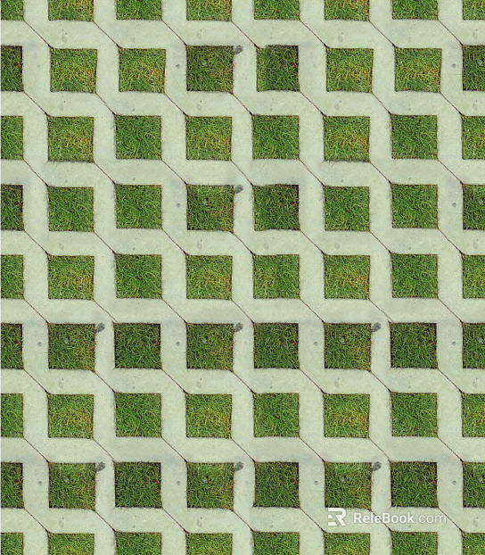 grass-planting brick texture